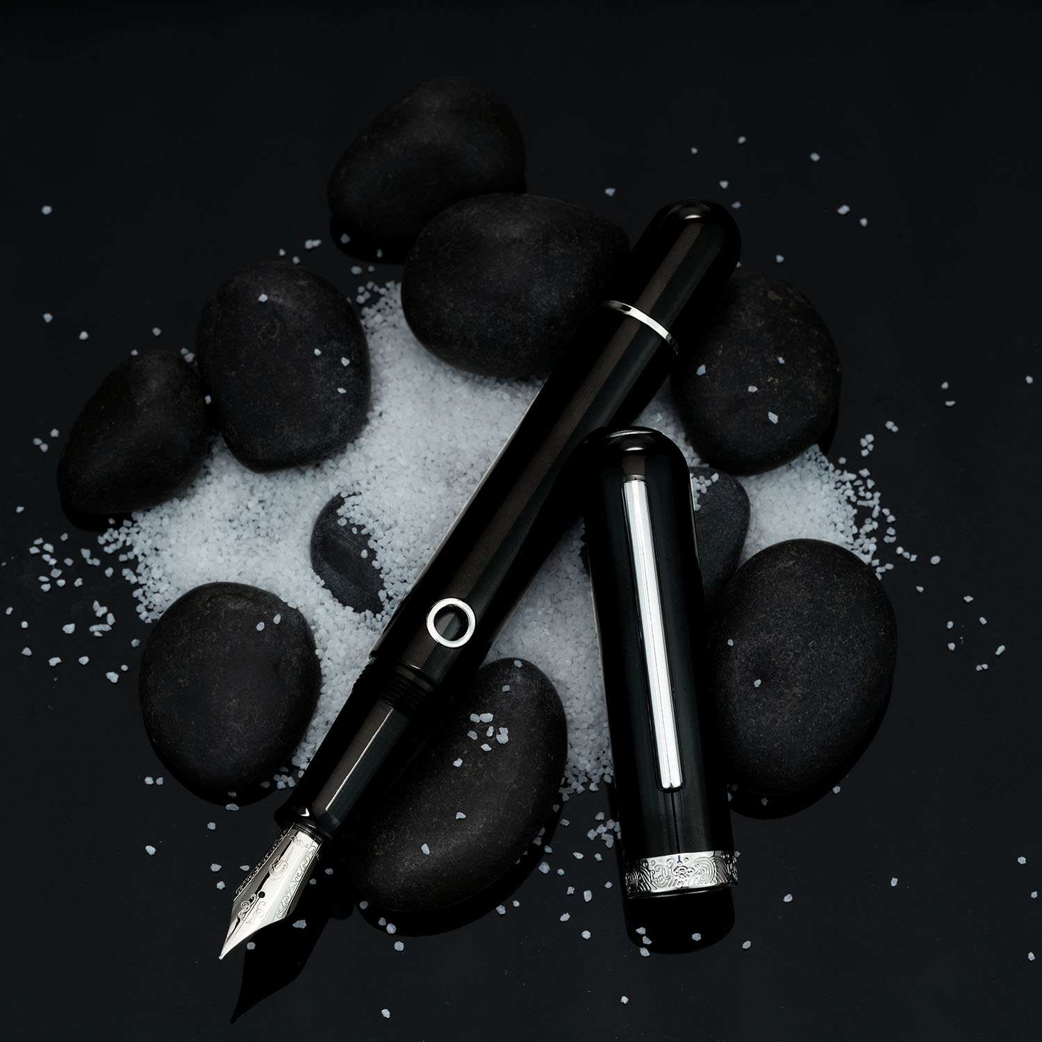 Nahvalur Nautilus Cephalopod Black ST Fountain Pen - Vulpen